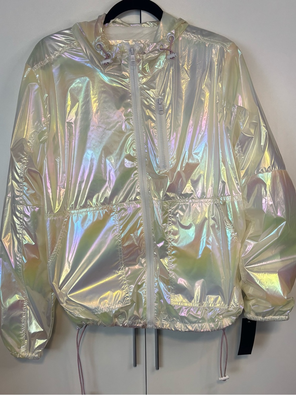 Steve Madden Iridescent Pearl Zip Hoodie
